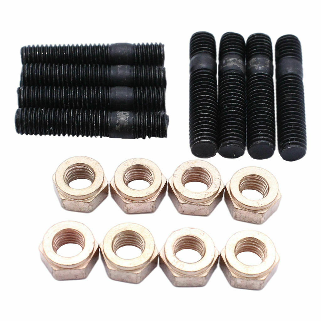 8Pcs Exhaust Manifold Flange Studs Nuts M8 x 30 Fit for VW Golf 1974 - 1997
