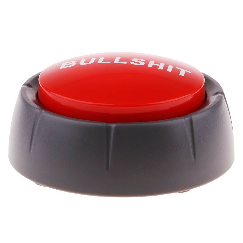 1pc Bullshit Alert Button Tabletop Prank Quiz Buzzer Press Button Supplies