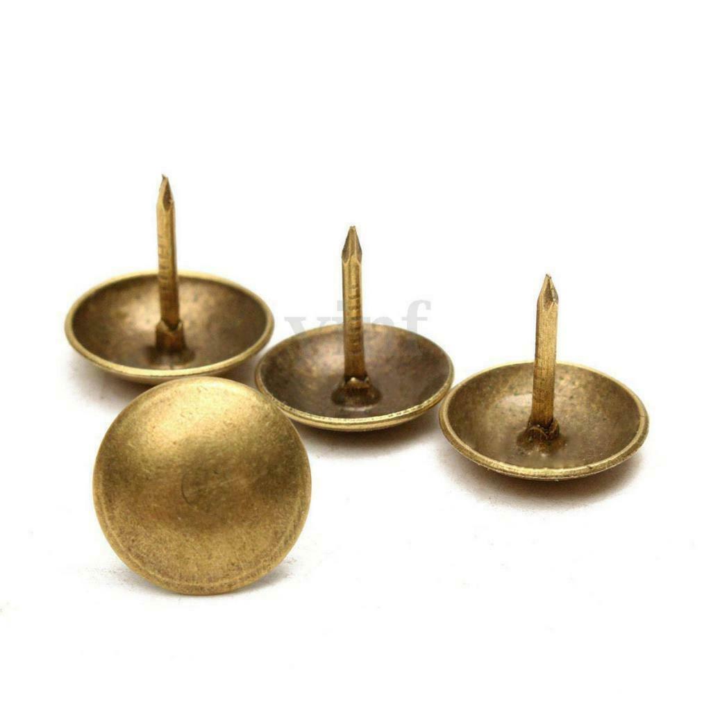 200Pcs Round Head Upholstery Nails Tacks Decorative Thumb Safa Tacks