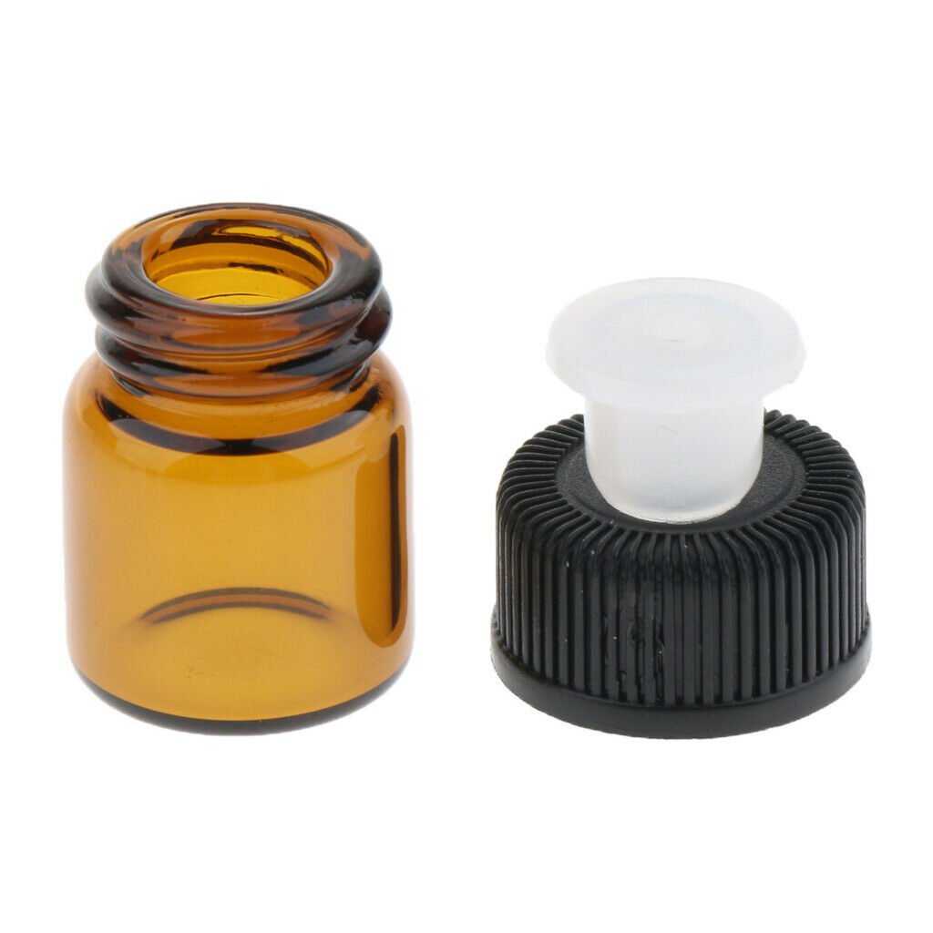 Empty Glass Bottles w/Orifice Reducer Sample DIY Essential Oil Vials 1ml