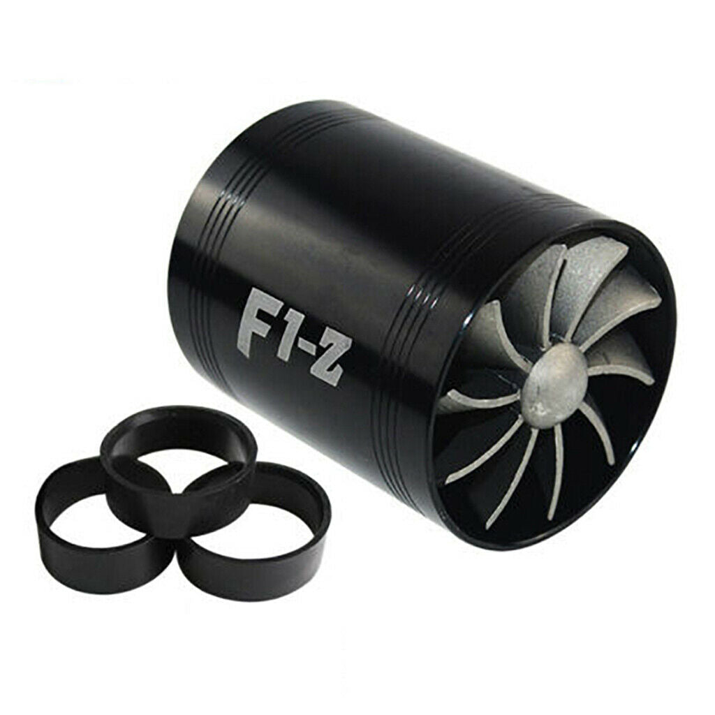 Turbo Charger Double Fan Turbine Turbo 2.5-2.9inch Easy installation Black