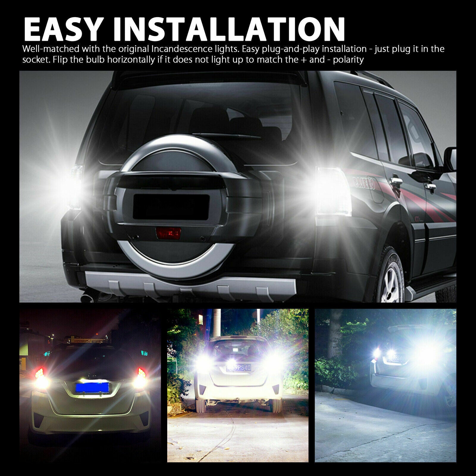 4x Super White 1156 33-SMD 6000K LED Interior Light Camper Trailer RV Bulbs 12V