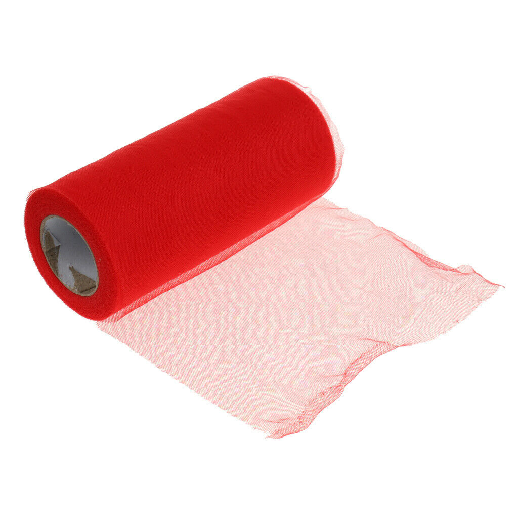 Tulle Fabric Spool Rolls Tutu Craft Wedding Bride Dress Decor Red