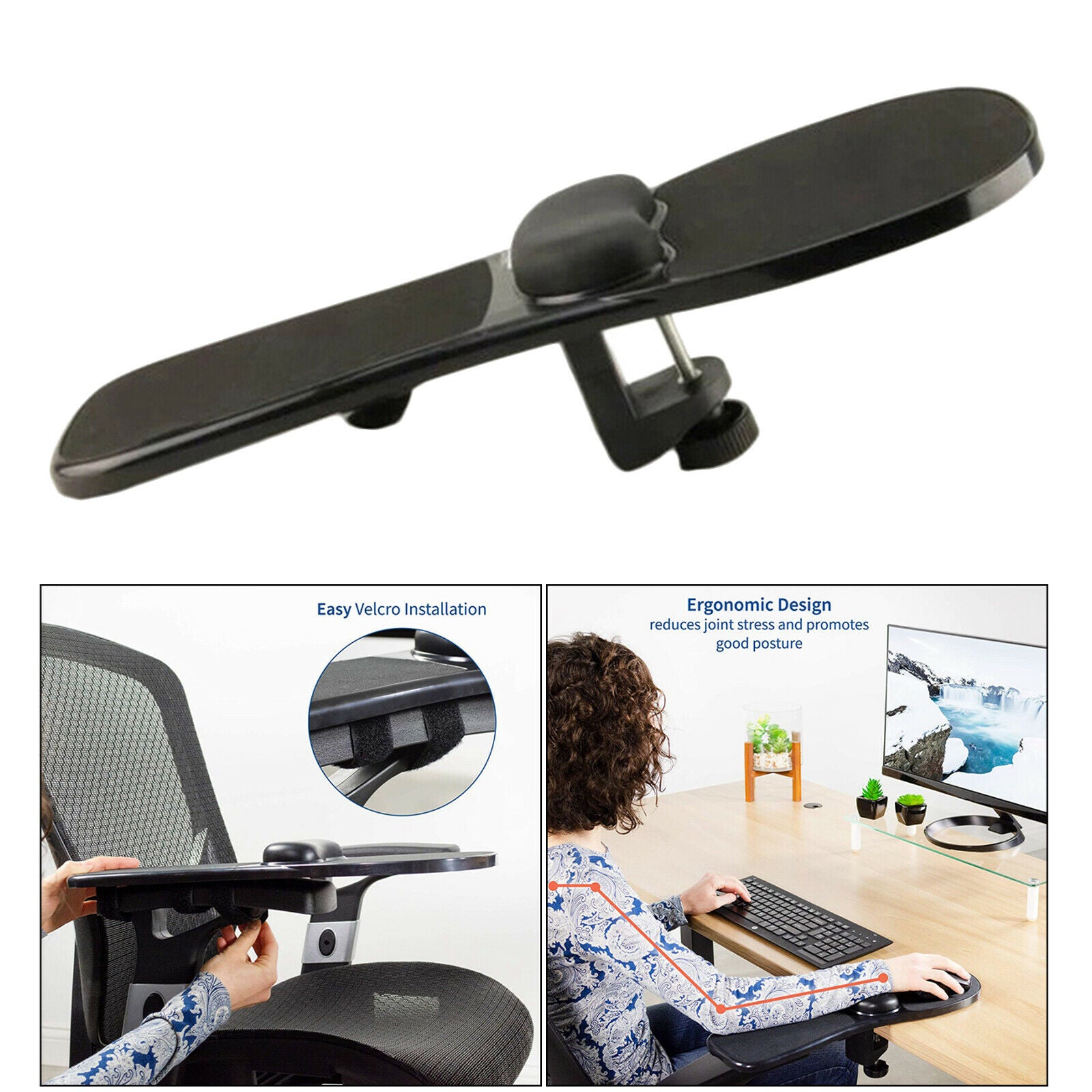 Ergonomic Computer Arm Rest Mouse Pad Wrist Support Armrest Platform Tray