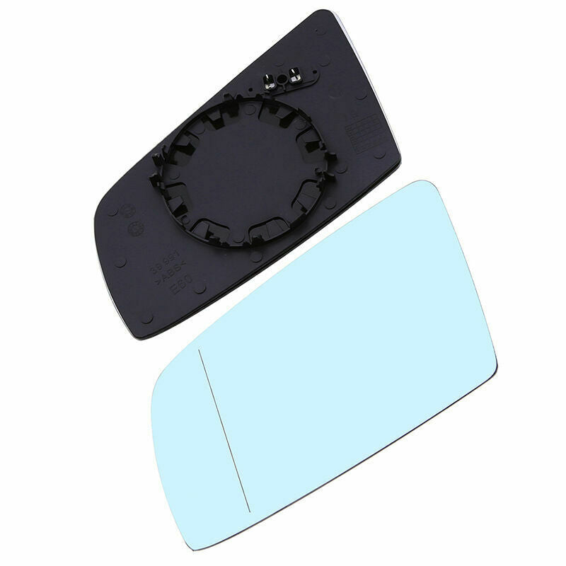 Pair For BMW E60 525i 528i 530i 535xi 550i 2003-2010 Mirror Glass Heated Blue