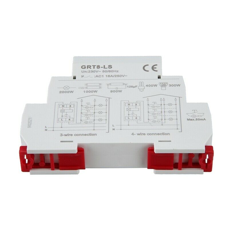 GRT8-LS Din Rail Staircase Switch Lighting Timer Switch 230VAC 16A 0.5-20Mins Q9