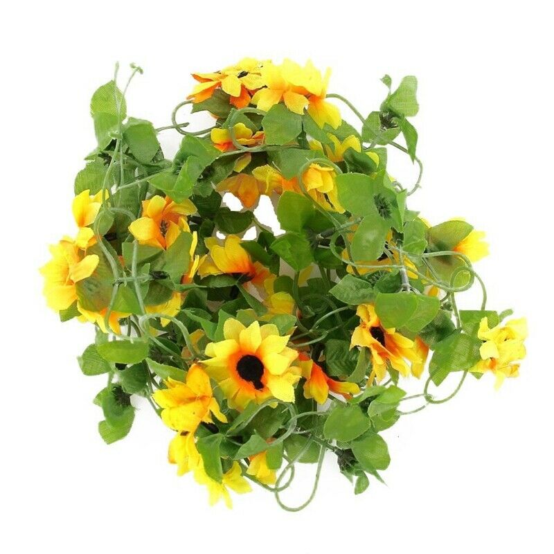 Artificial sunflower garland flower vine for Home Wedding Garden Decoration D5T6