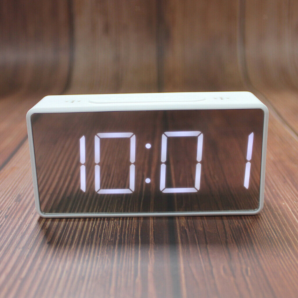 3 X Digital Alarm Clock, Temperature Detect, Wood Made Electric Clocks White