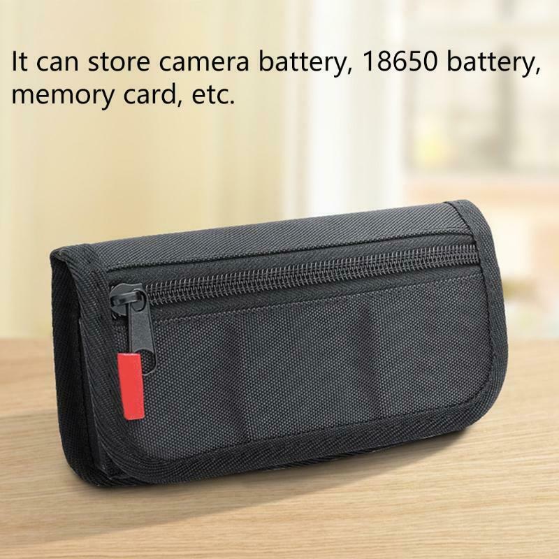 Photo DSLR Battery Holder 3 Storage Bag ,Camera Battery Case SD Card Holder