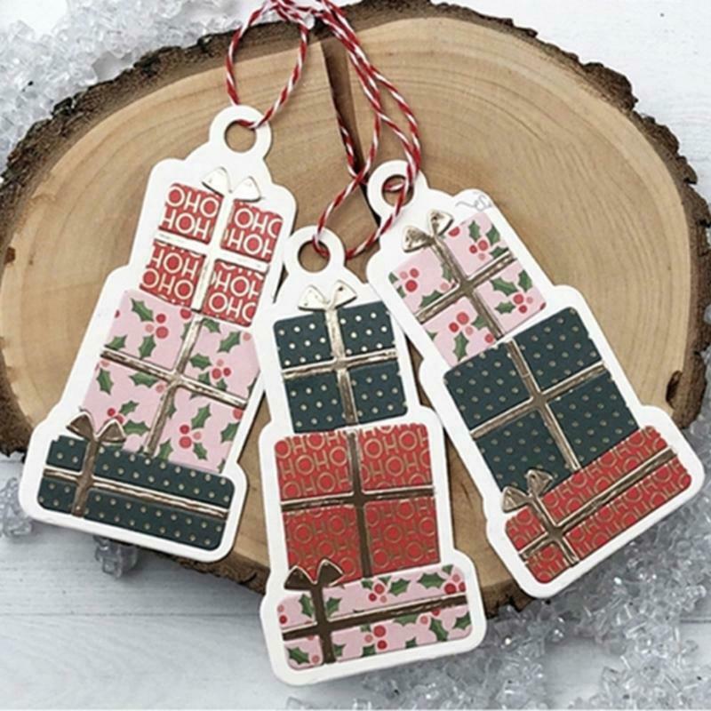 Metal Cutting Dies Stencil Christmas Presents Shape Combination Embossing Dies