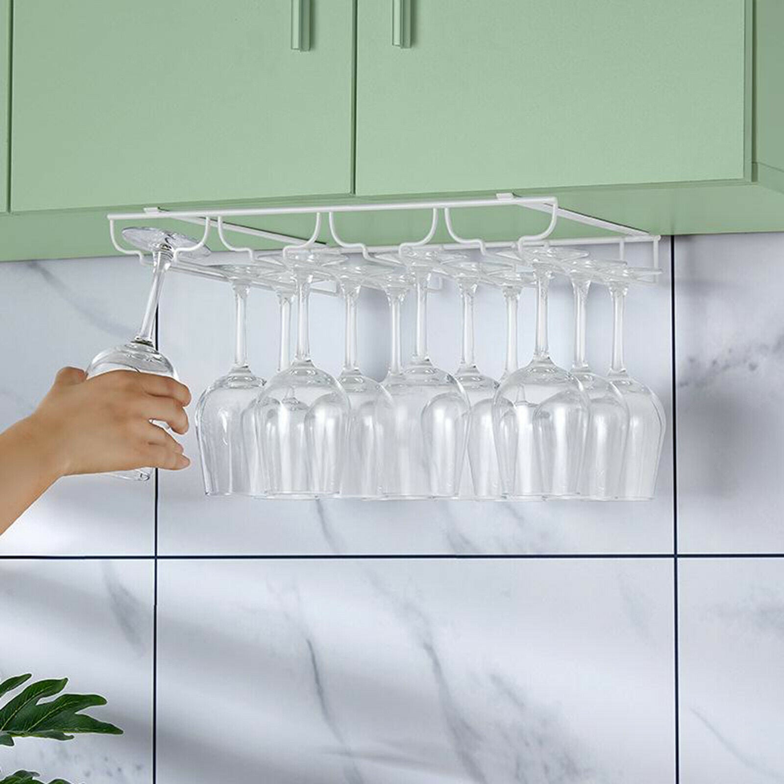 Hanging wine glass shelf, under cabinet bracket, storage bracket