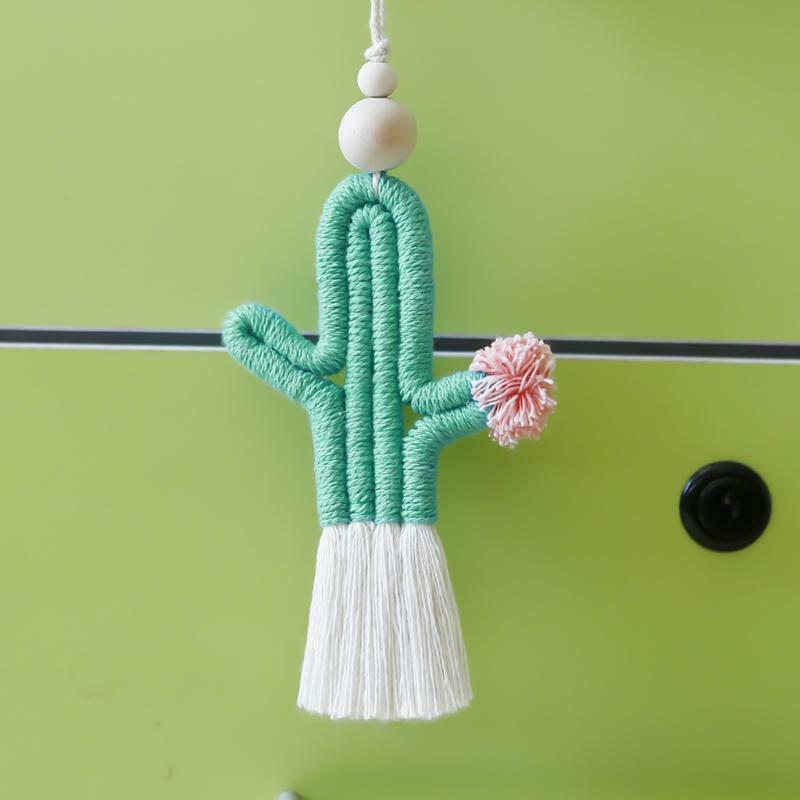 Handmade Weaving Cactus Wall Decor Wall Hanging Ornament for Home Decoration