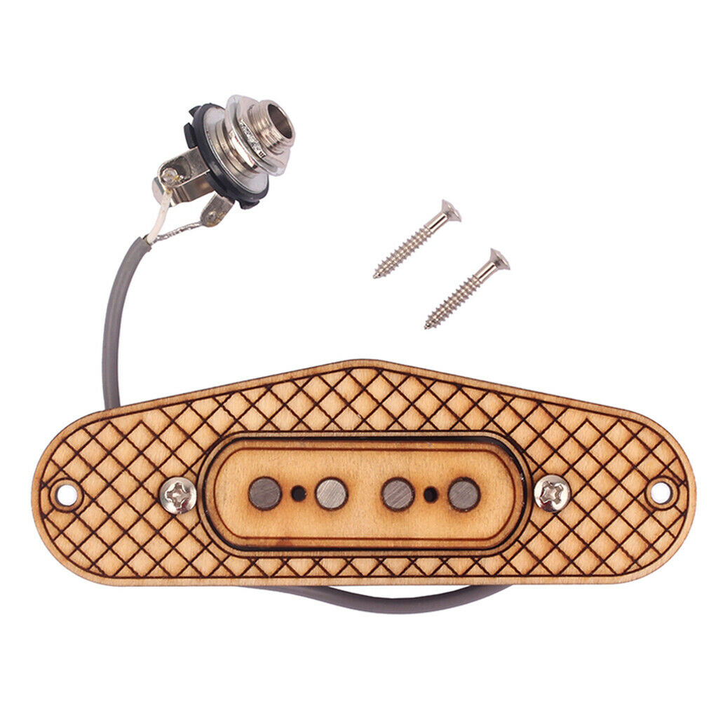 4 Poles Pickup+Surround Maple    Socket Wire For 4-String Cigar Box