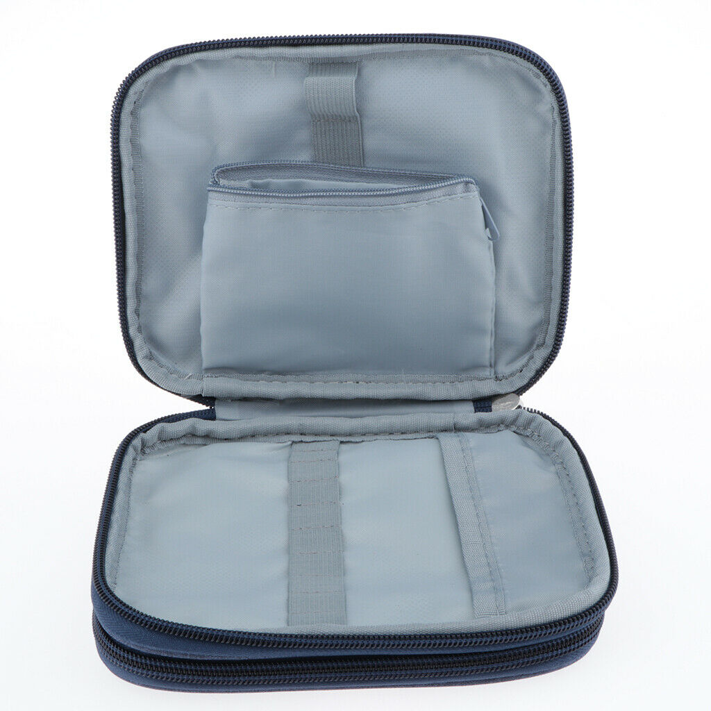 Double-deck Crochet Sewing Hooks Case Knitting Needles Storage Zipper Bag