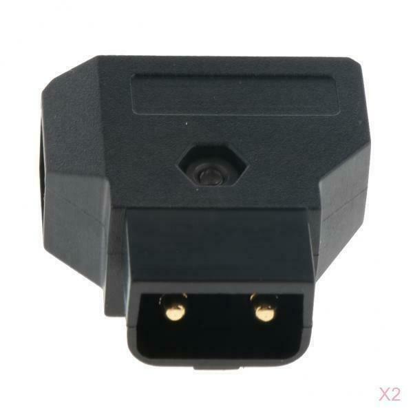 Pack of 2 DIY Male D-Tap Jack Plug Connector Splitter for Digital SLR Power