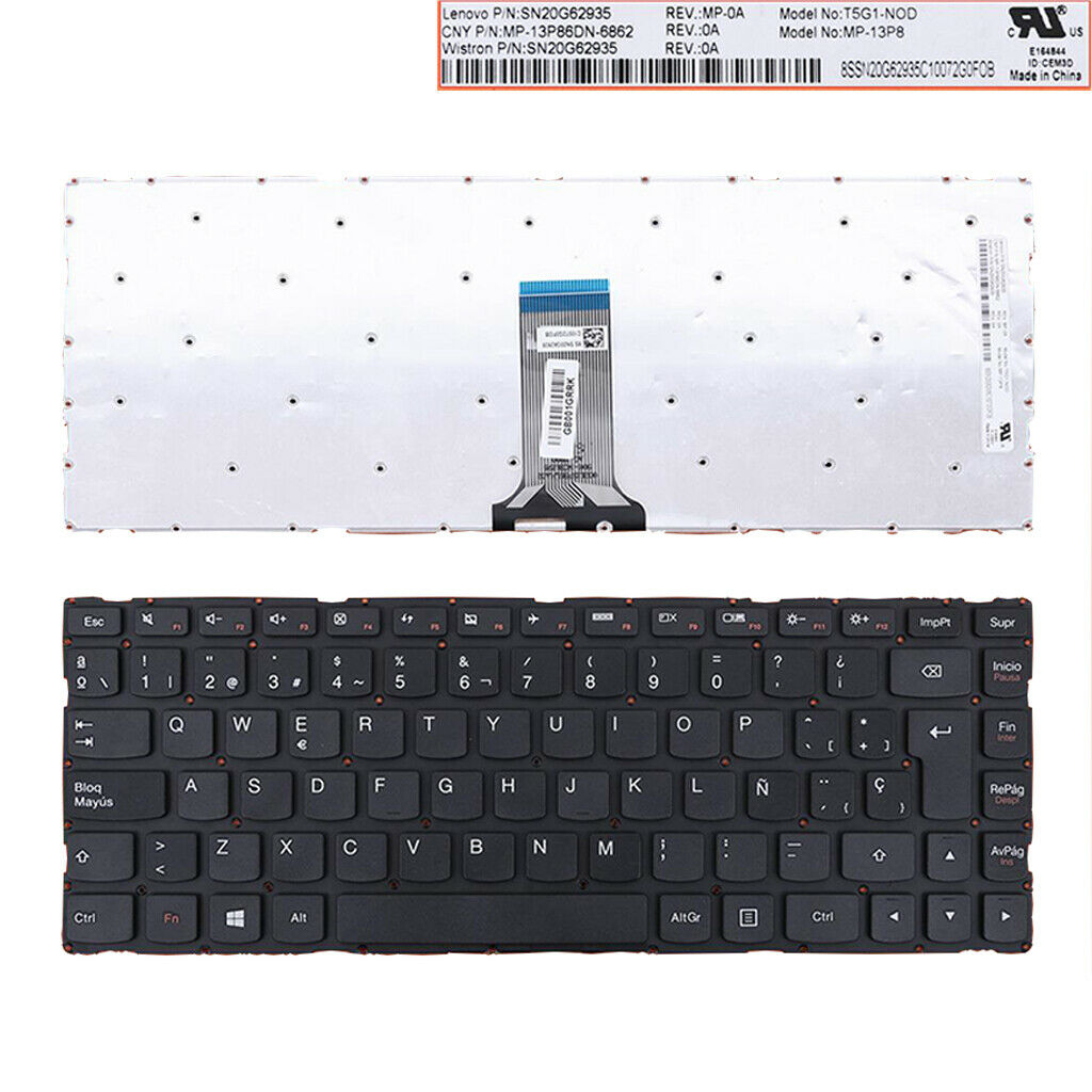 Spanish Layout Keyboard for Lenovo S41 S41-70 S41-35 U41-70 S41-75 U41