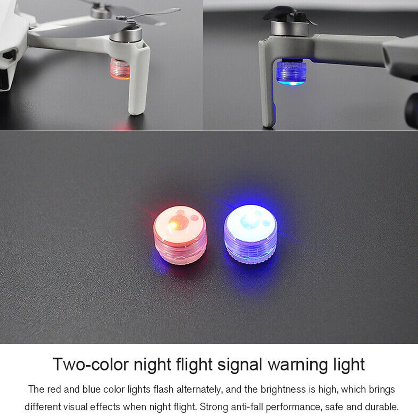 2Pcs Night Search Strobe Warning Flashing LED Signal Lights for DJI Mavic Mini