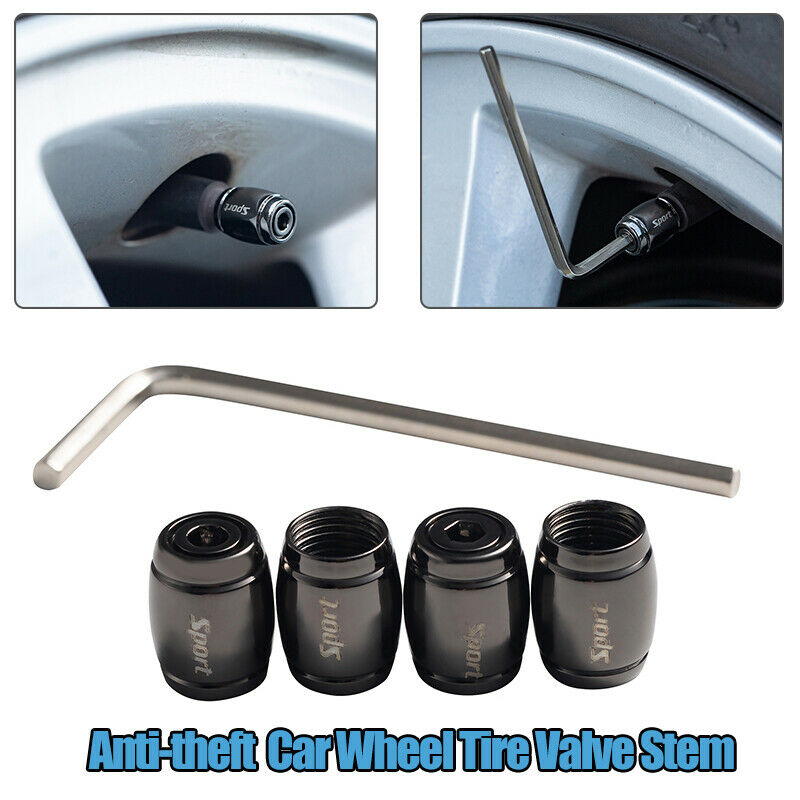 4Pcs Alloy Car Truck Bike Air Valve Wheel Stem Caps Anti-theft Tire Rim Cover