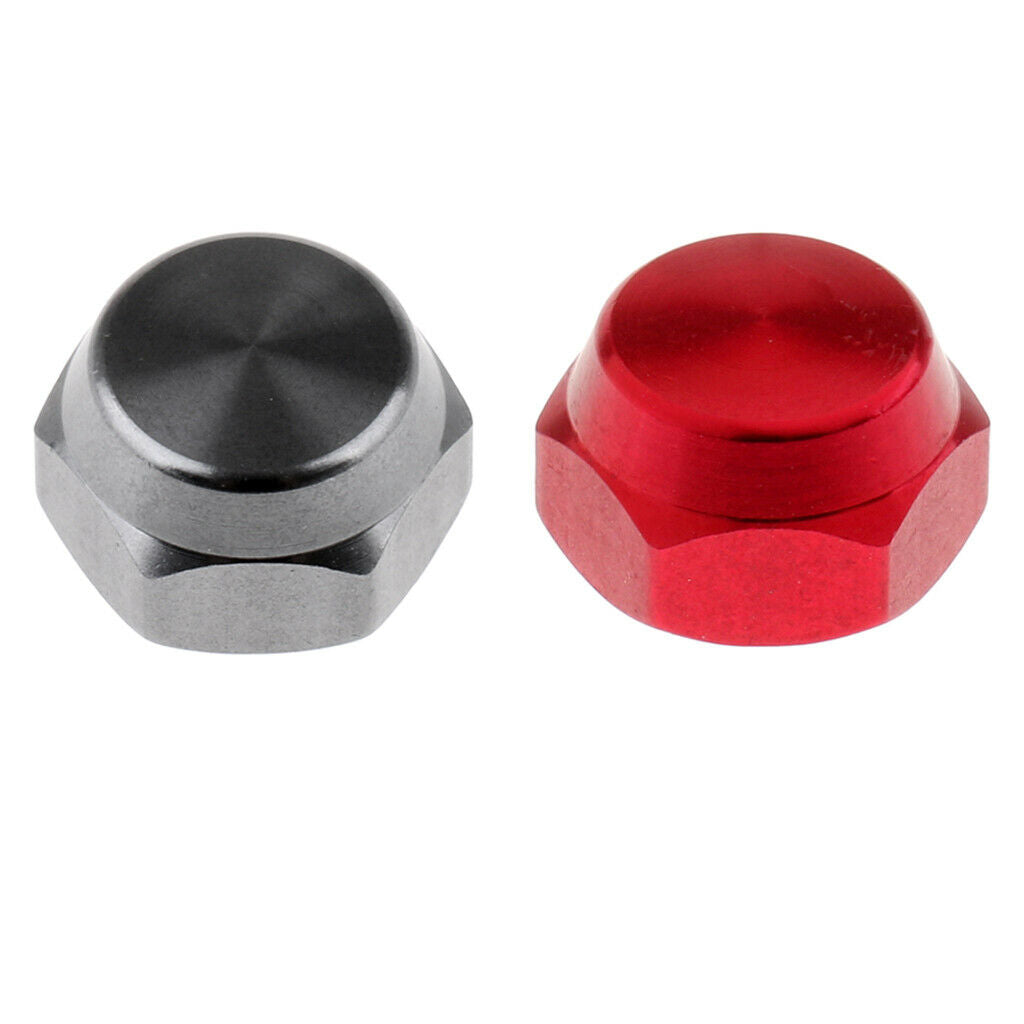 2 Pieces of Baitcasting Reel Screw Nut (1 X Red, 1 X Gray)