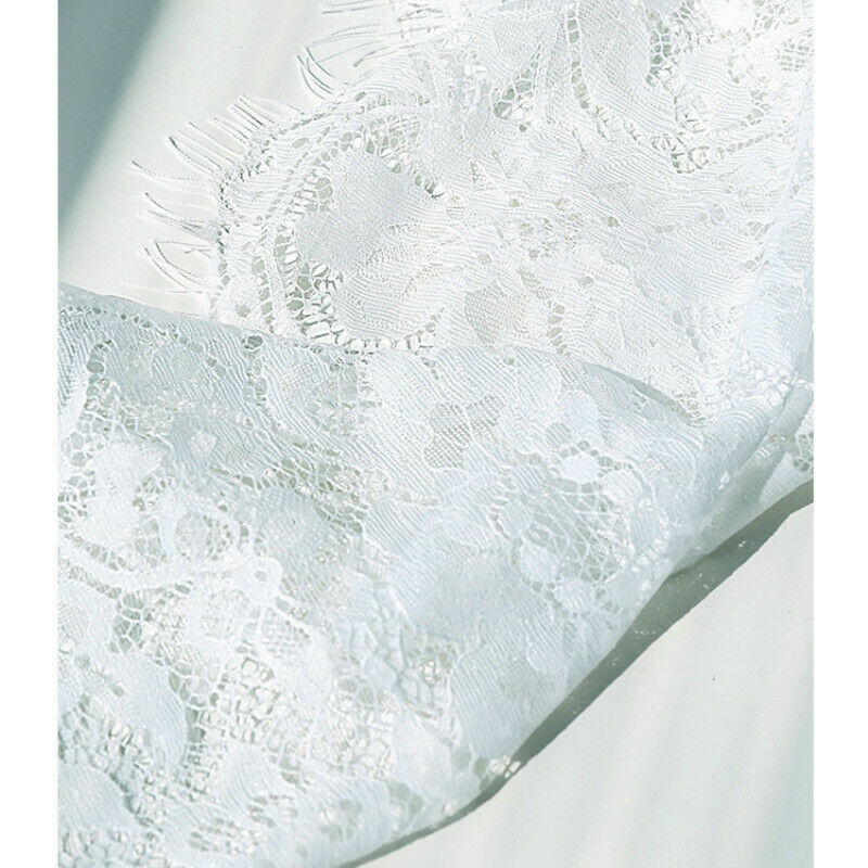 White Lace Tablecloth Floral Embroidery Table Runner Rectangle Dining Room Decor