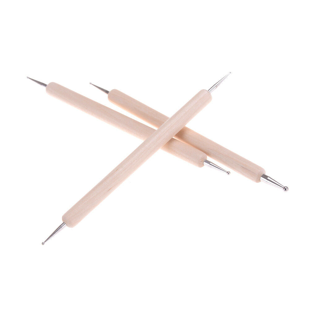 3x Ball Styluses Tool Set For Embossing Pattern Clay Sculpting Ho.l8