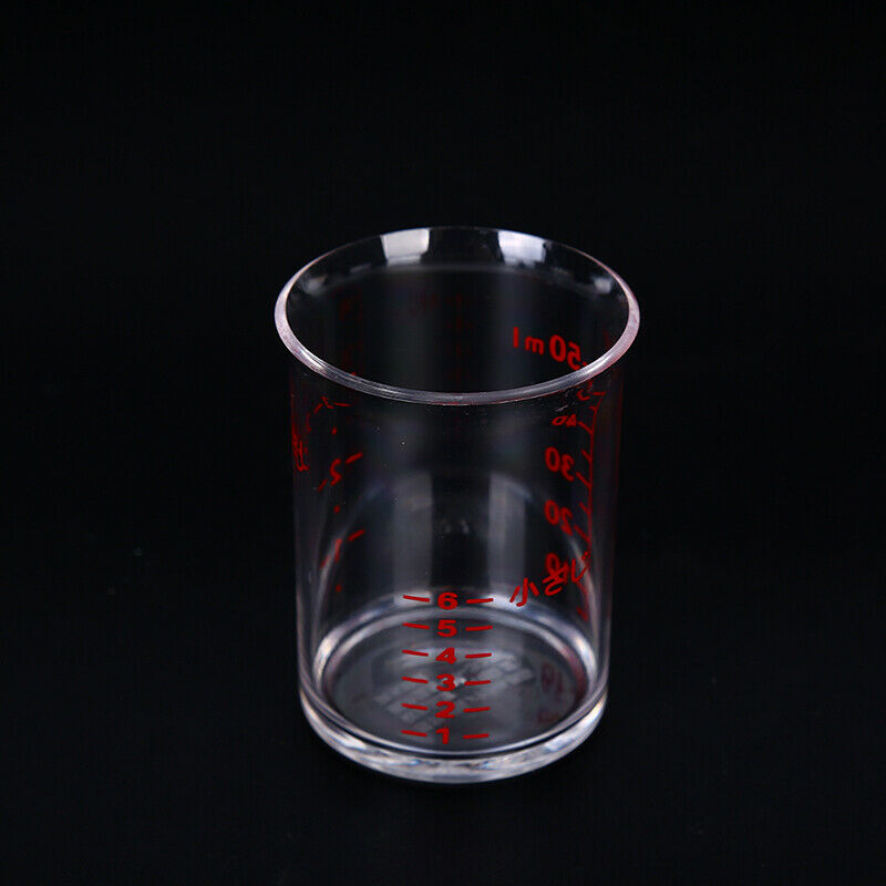 2pcs High Quality Plastic Measuring Cup Clear Scale Show Transparent M.l8