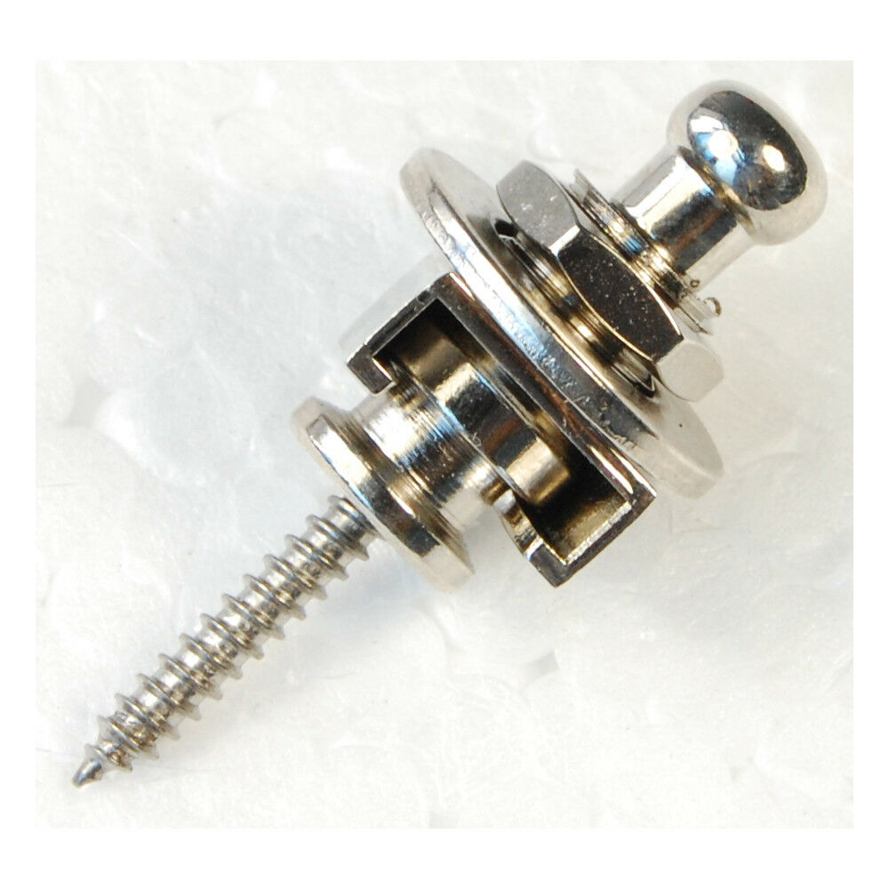 Chrome Antiskid Guitar Bass Strap Locks Belt Buttons For Fender Gibson set s x1