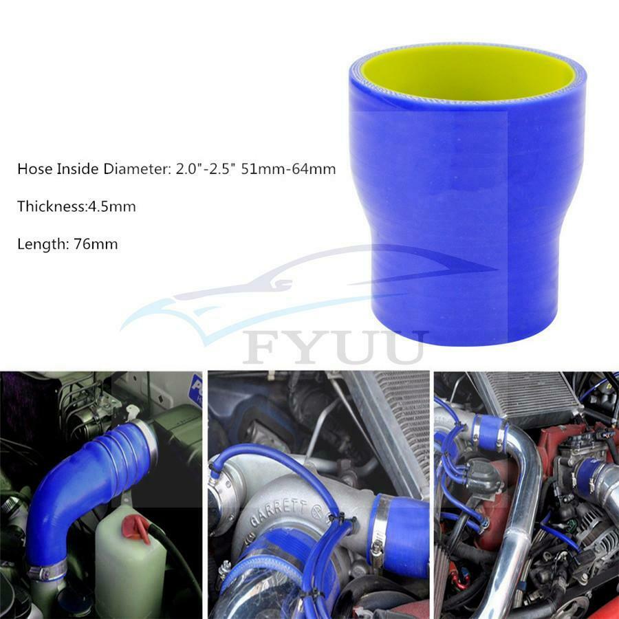 Blue Silicone Reducer Hose 3Ply 2"-2.5" 51-64mm Supercharger Intake Intercooler