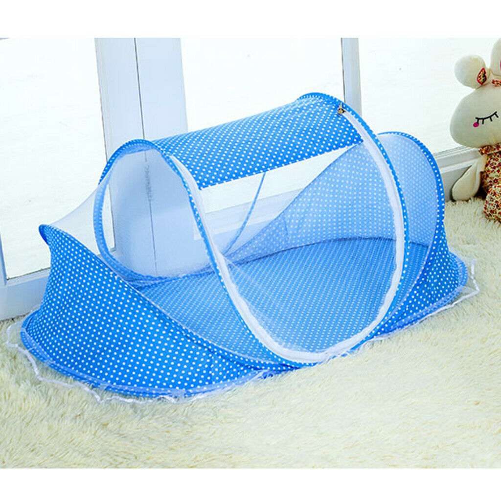 Foldable Infant Baby Kids Mosquito Net Insect Cradle Bed Canopy Netting Blue