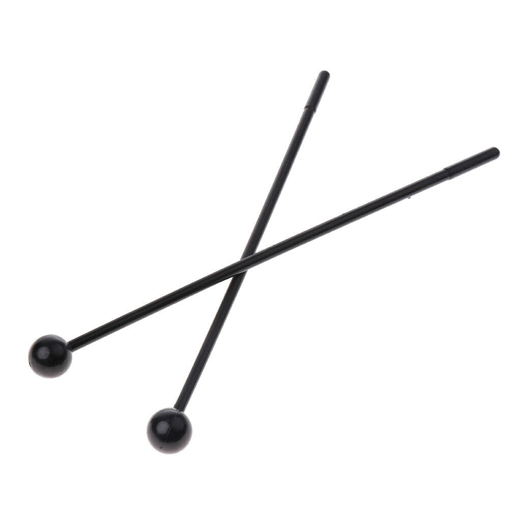 2x Toddler Plastic Percussion Stick Parts Musical Educational Gift Black