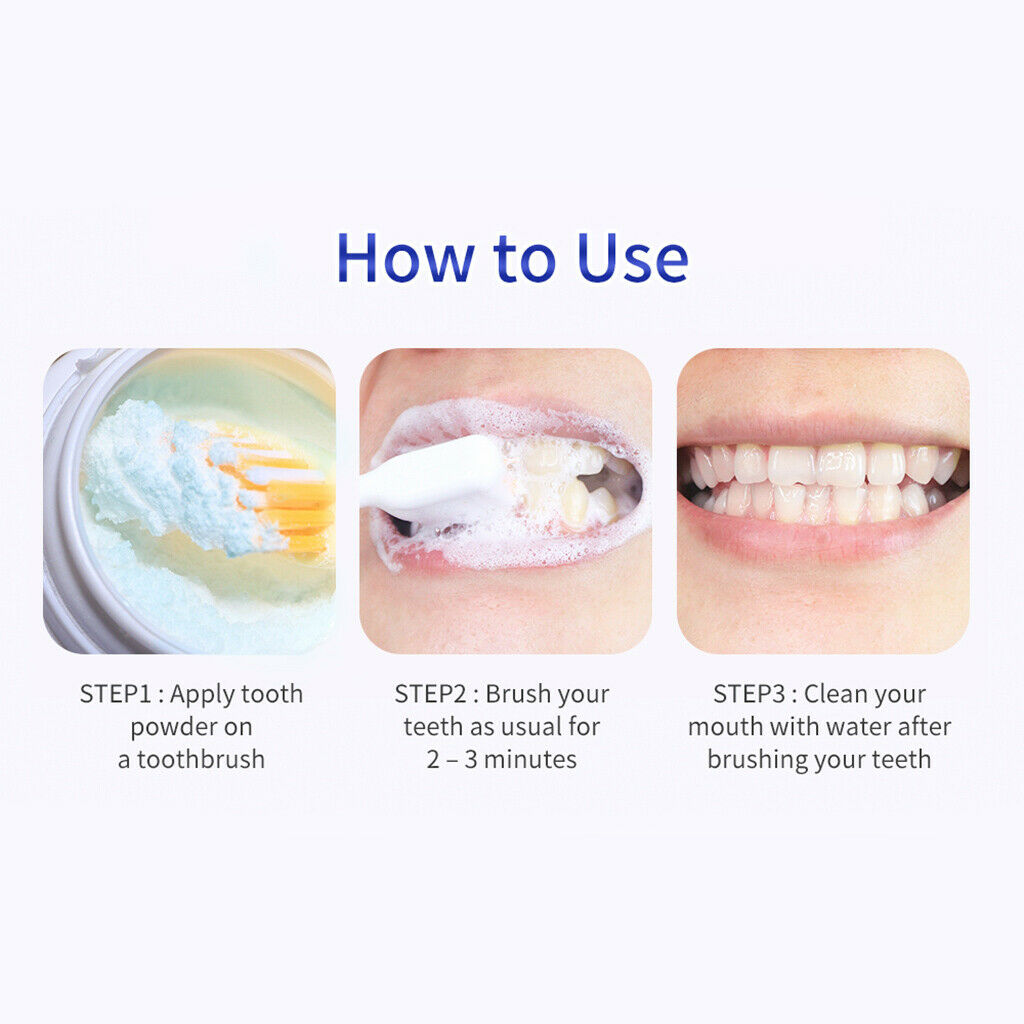 Teeth Whitening Powder Toothpaste Supply Kit Oral Remove Plaque Stains Tool