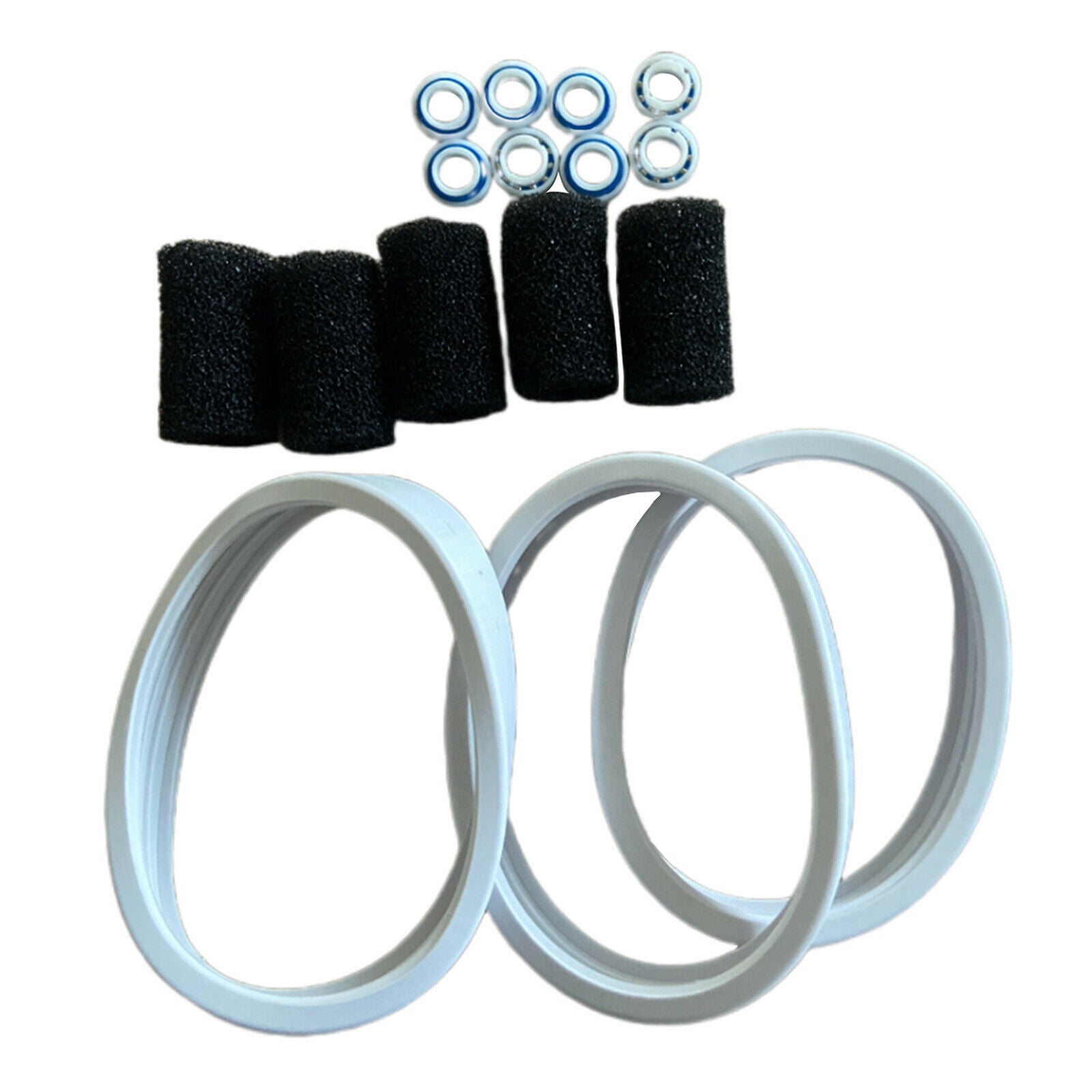 3pcs Tire w/ 8 Bearing & 5 Replacement Cottons for Polaris 180 280 360 380