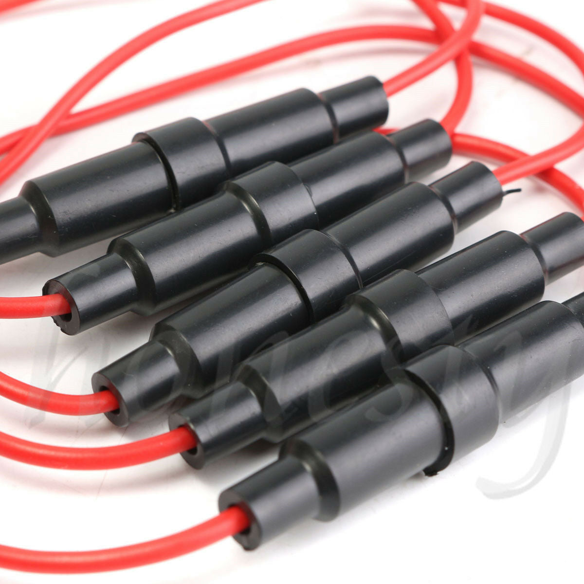 5x In Line 6x30mm Glass AGC Fuse Holder Splash Proof Screw Type Connector Cable