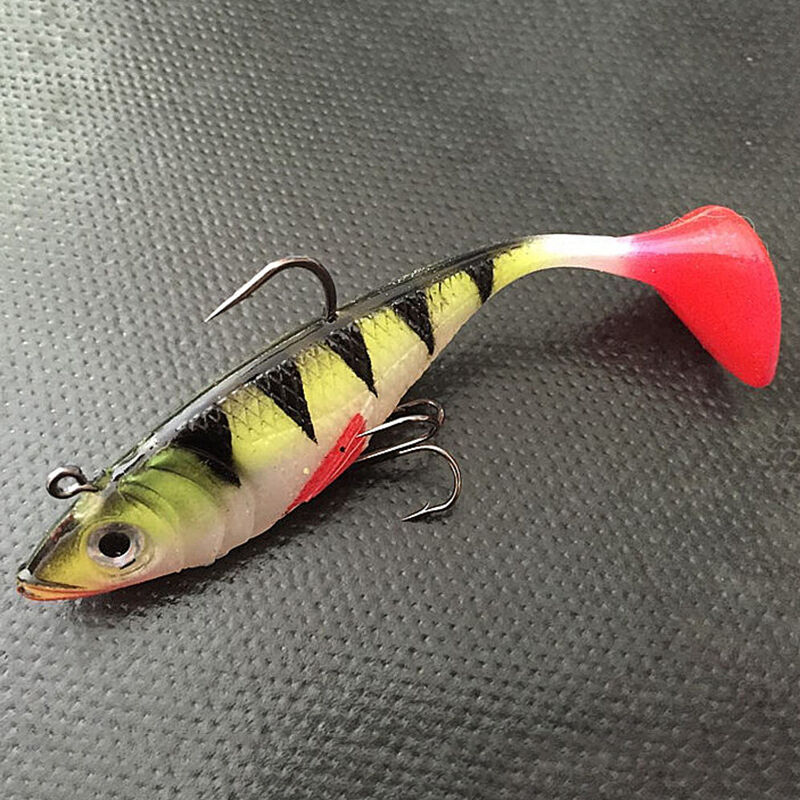 Easy Soft Lead Fish 11cm/19.4g T Shape Tail Fishing bait lures with Hook.l8