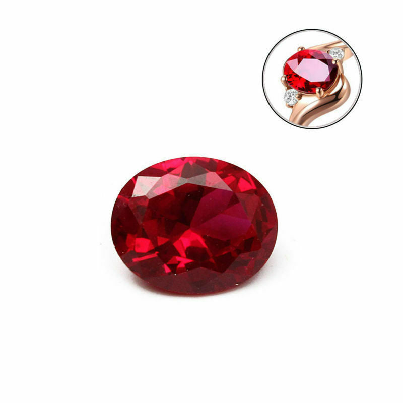 5x4mm Oval Red Ruby Pigeon Blood Heated Glass Fill Lustrous Rhinestone
