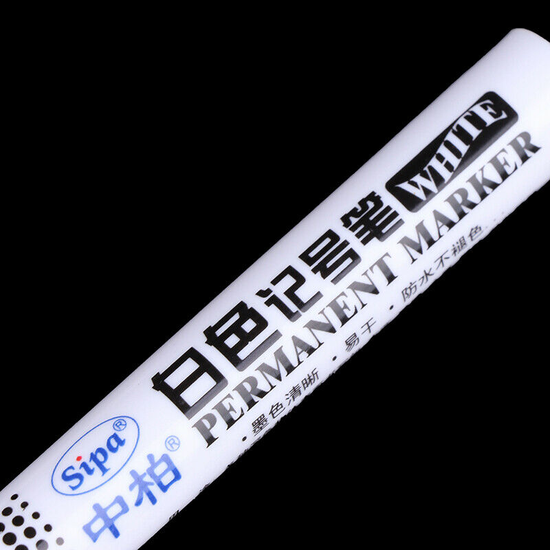 5pcs SM389 White Marker Pen Permanent For Metal Metallic Pen Craftwork Su.l8