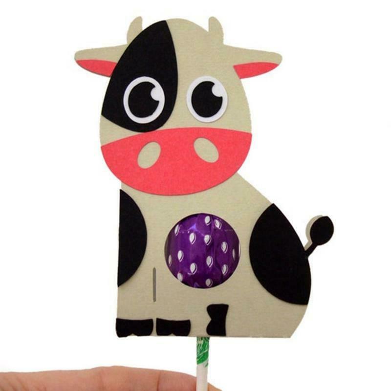 Big Eyes Little Cow Lollipop Box Carbon Steel Cutting Dies DIY Scrapbooking