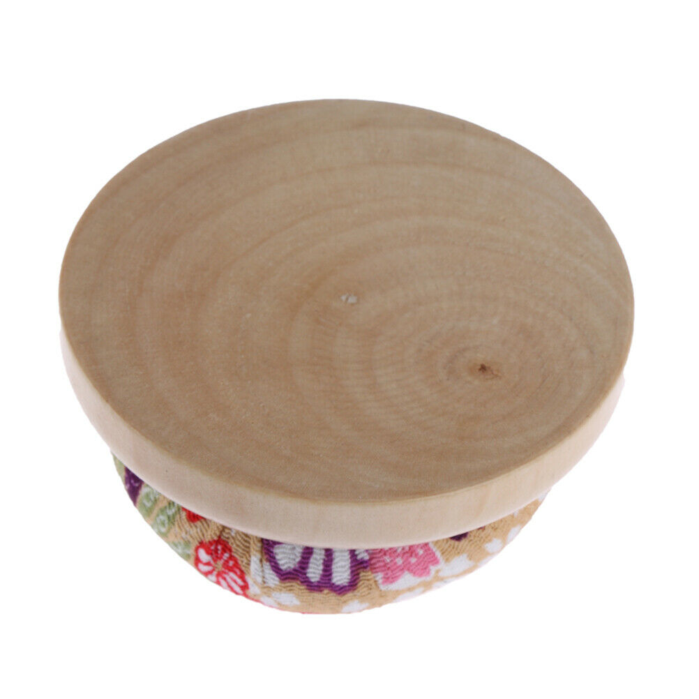 Wood base needle pin cushion pillow needles holder sewing craftstitchneed.l8