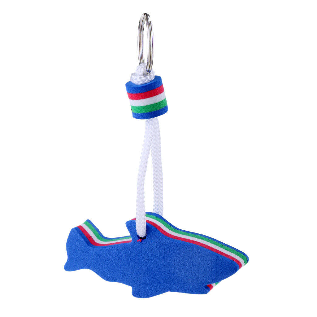 10Pcs Portable EVA Dolphin Shaped Water Floating Keyring Backpack Key Chain