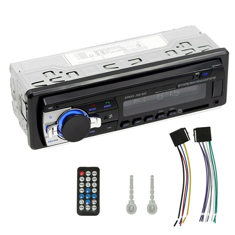 Bluetooth Car Stereo Audio In-Dash FM Aux Input Hands-free MP3 Radio Player USB/