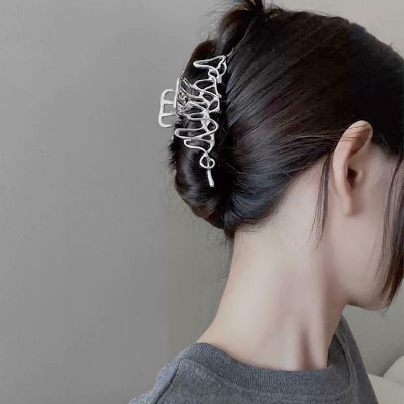 Hair Claw Clips Large Metal Clip Irregular Barrettes Punk Style Hair Props