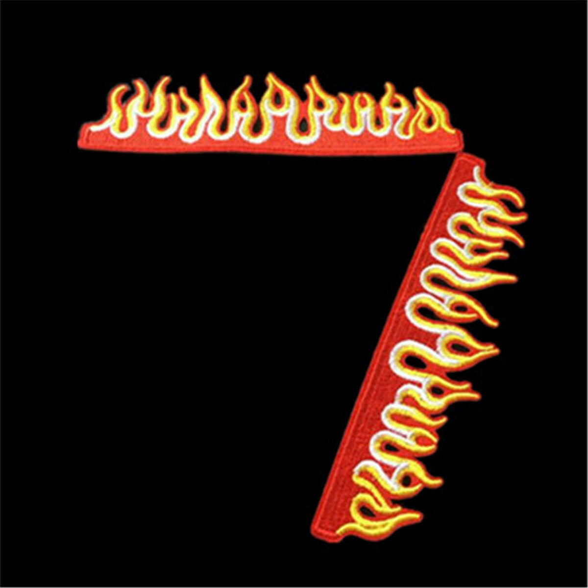 Flames Fire Embroidery Sew On Iron On Patch Badge Jeans Fabric Applique Craft