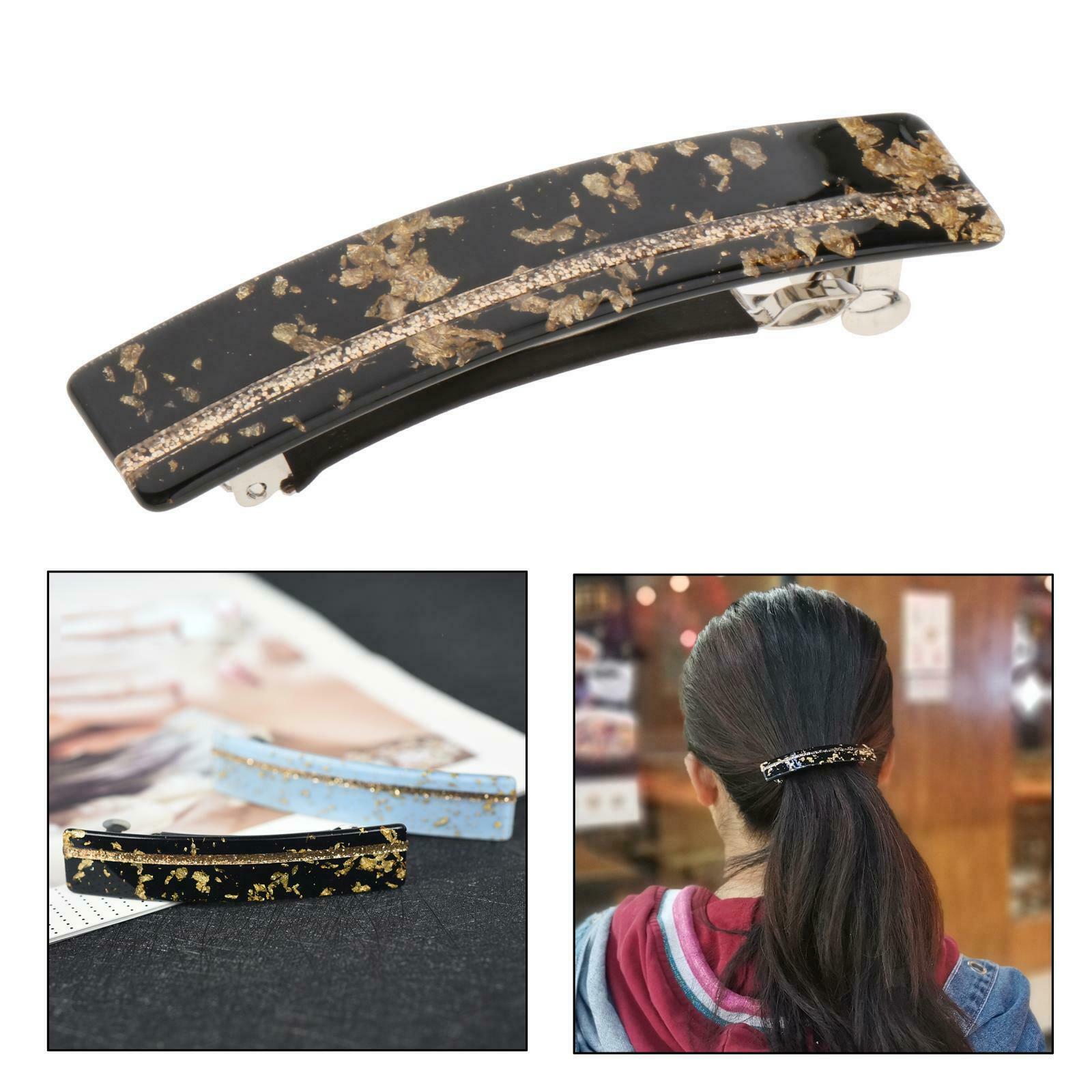 Fashion Rhinestones Spring Snap Barrette Hair Clip Pigtail Ponytail Holders