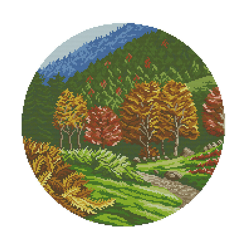 Stamped Cross Stitch Set Embroidery Kit 14Count Aida Cloth - Spring