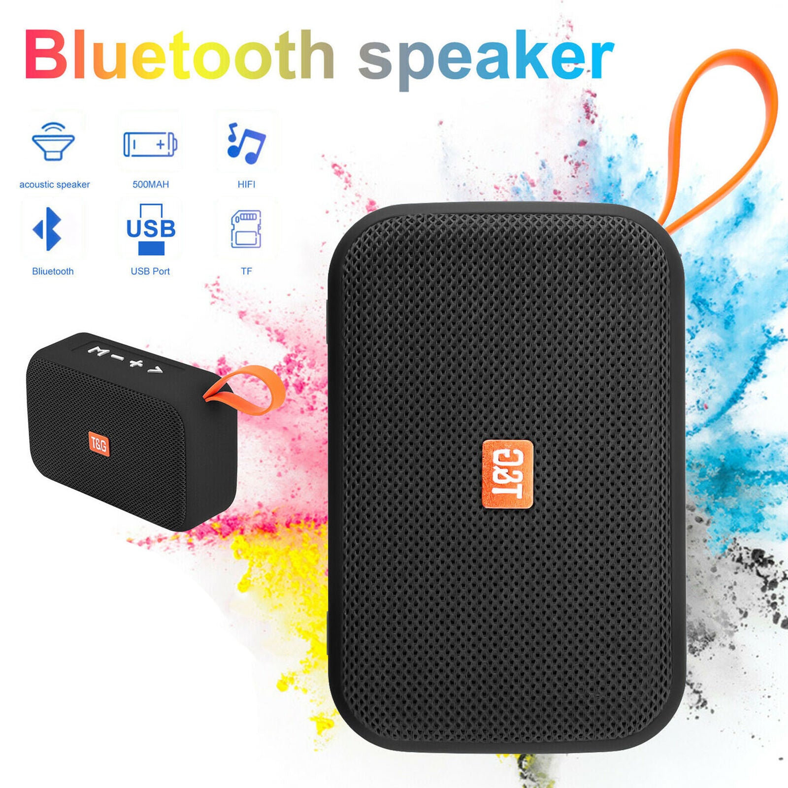 Portable Bluetooth Speaker Wireless Outdoor Stereo Bass USB/TF/FM MP3 Radio LOUD