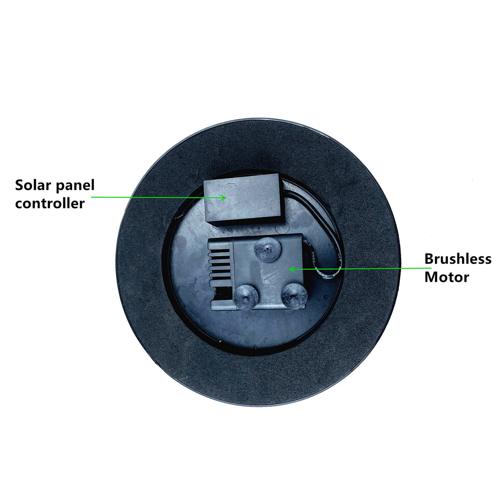 Solar Power Water Fountain Pump 1.7W with 6 Nozzles Outdoor Pond Patio