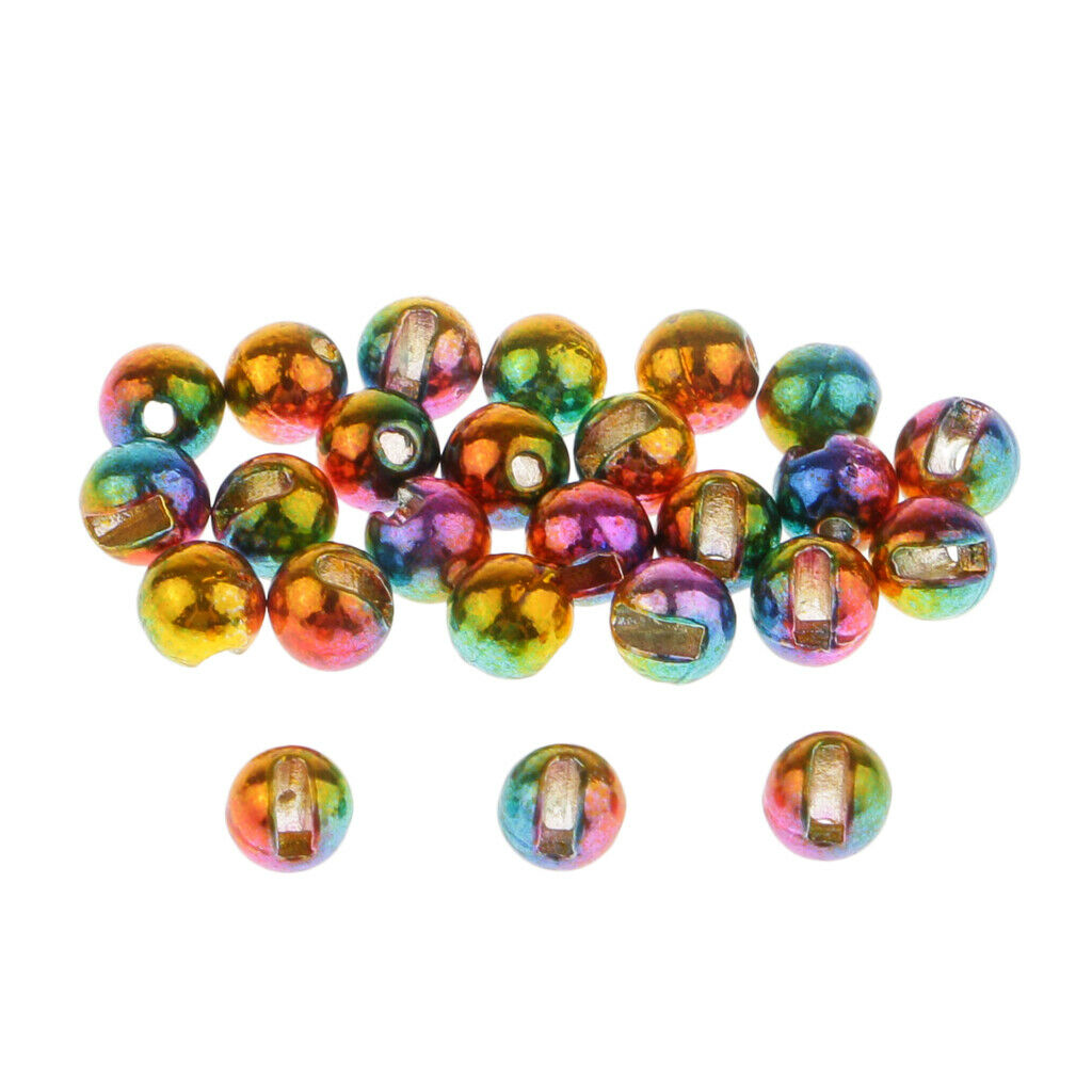 Pack of 50 Slotted Tungsten Nymph Head Beads Eyes Stable Fly Tying Materials
