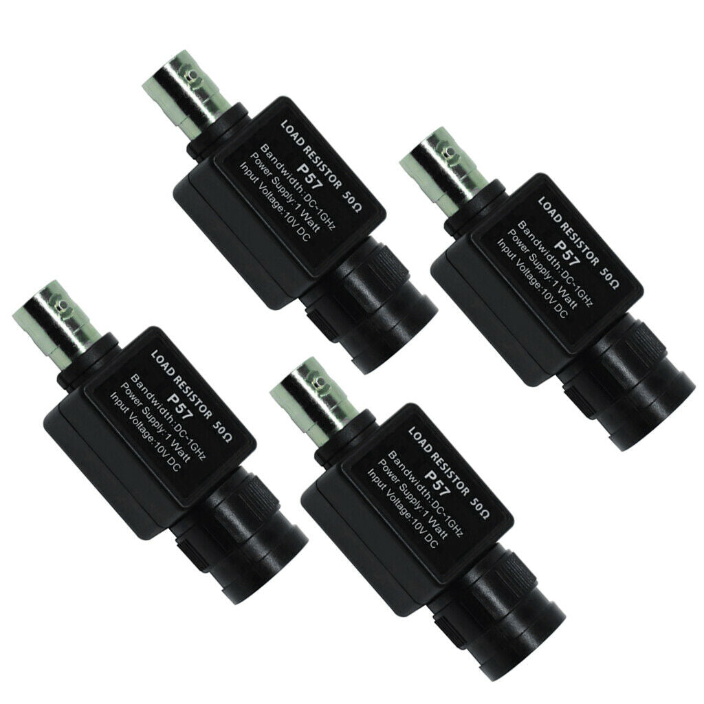 50ohm Insert Type BNC Adapter Feedthrough Resistor Q9 Adapter, Pack of 4