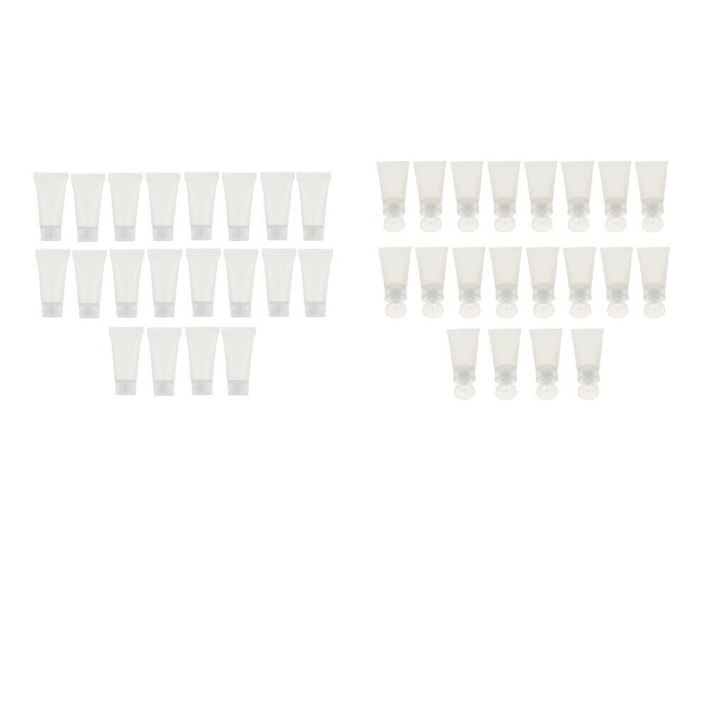 40PCS Empty Plastic Tubes Cosmetics Jars Cosmetic Containers Refillable Travel