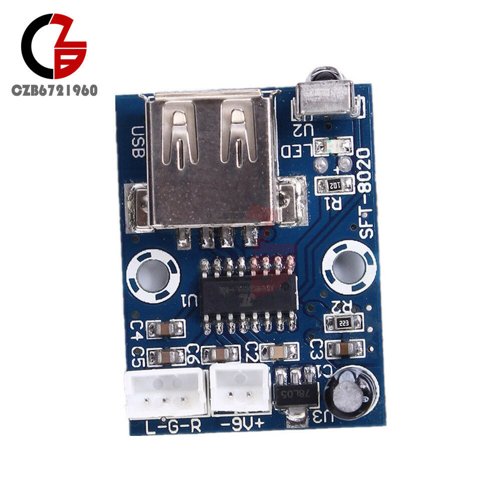 Mini MP3 Decoding Module WAV Decoder Board 6~12V Dual Channel for Audio Player